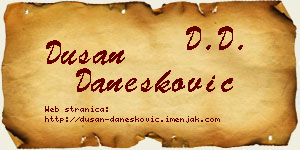 Dušan Danesković vizit kartica